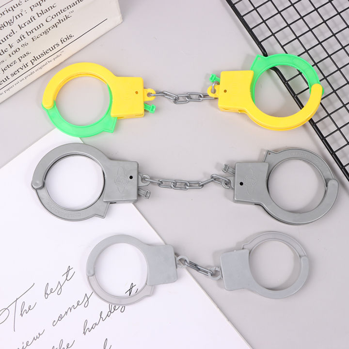 New%201Pair%20Handcuffs%20Toy%20Kids%20Role%20Play%20Footcuffs%20Props%20Party%20Drama%20Cosplay%20Police%20Cop%20Officer%20Costume%20Dress%20Up%20Playing%20Toys%20-%20Image%202