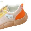 Women Casual Sneakers Sports Shoes Rubber Soles Lightweight Breathable Trainers Lace up Shoes for Ladies Girls Fishing Pants Outdoor Female , Yellow 38. 