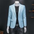 15 Color Fashion Mens Suit Jacket High Quality Slim Fit Solid Color Casual Business Mens Blazers Formal Office Wedding Suit Tops. 