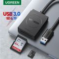 UGREEN Card Reader USB 3.0 to SD Micro SD TF Card Reader for PC Laptop Accessories Smart Memory Cardreader SD Card Reader 2-in-1. 