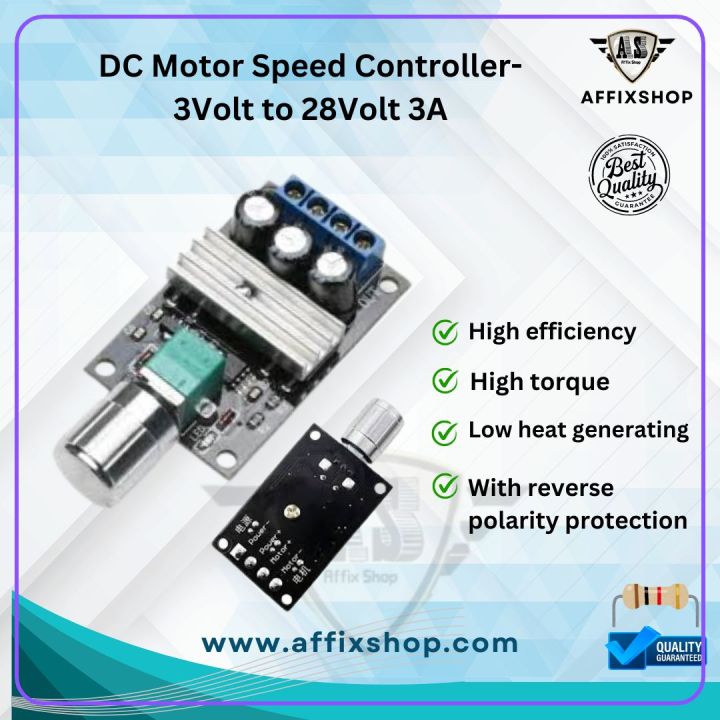DC Motor Speed Controller- 3Volt to 28Volt 3A | Daraz.com.bd