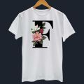 White Synthetic Alphabet T-shirt A to Z T-shart for Men - T Shirt For Man - T Shirt For Man. 