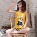 Summer Pajama Sets home Tops with shorts nightgown underwear korean clothes pyjamas women pants roupas femininas com frete grati.