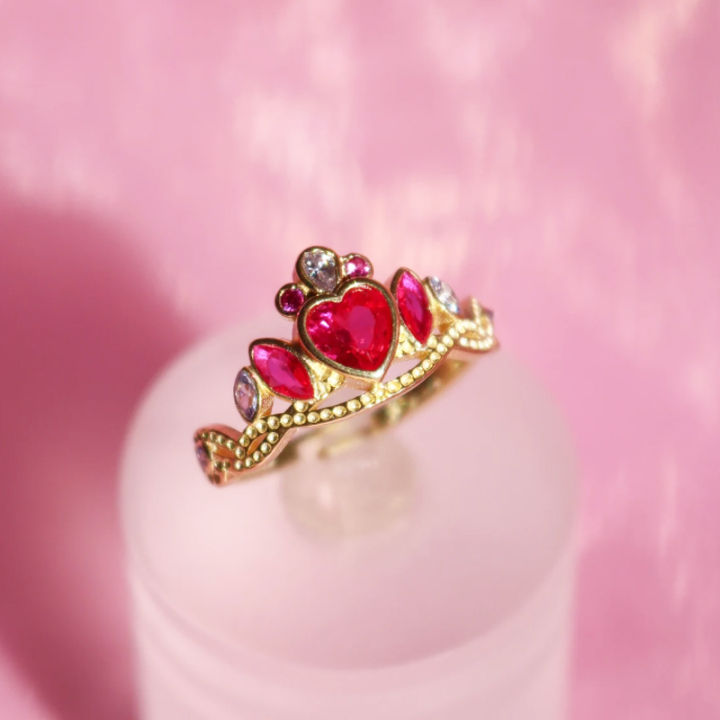 Princess%20Crown%20Ring%20For%20Woman%20Girl%20Engagement%20Party%20Jewelry%20Accessories%20School%20Blair%20Tiara%20Plated%20Gold%20Adjustable%20Ring%20Gift%20New%20-%20Image%204