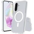 Samsung Galaxy A56/A36 / A15 / A14/ A16/ A17 / A52 / A35 Anti Yellow Phone Case Magsafe Clear Case Animation Magnetic Suffering Mobile Transparent Phone Back Cover.