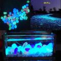 50 Pcs Glow Stone Luminous Pebbles for Aquarium Fish Tank Garden Decor Glow In The Dark Stones. 