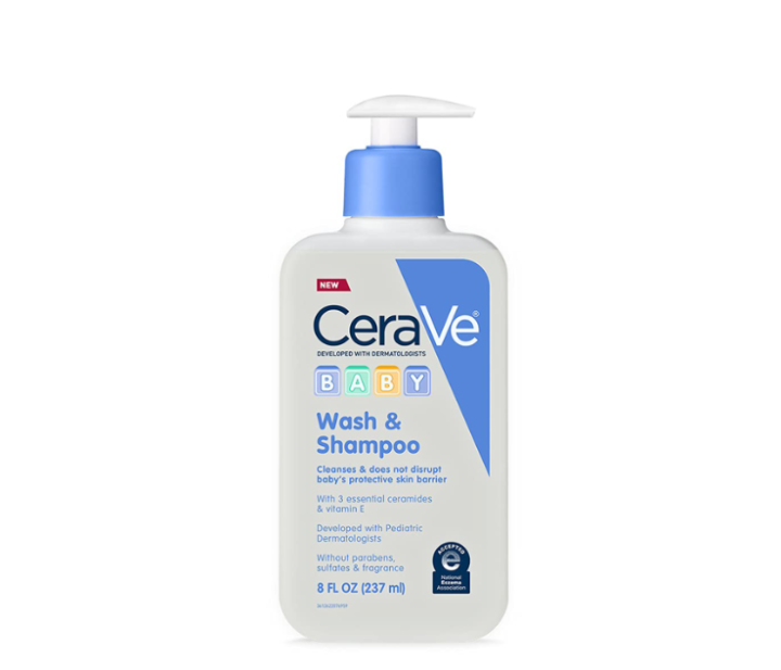 CeraVe Baby Wash & Shampoo 2-in-1 Tear-Free for Skin Hair,237ml