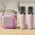 K12 Bluetooth 5.3 Karaoke Machine With Wireless Microphone Portable Speaker KTV Karaoke Microphone Home Family Singing Device. 