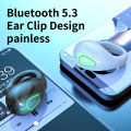 S20 Ear Clip headset V5.3 Non In Ear Single Ear OWS Bluetooth Earphones Running Sports Universal headphones. 