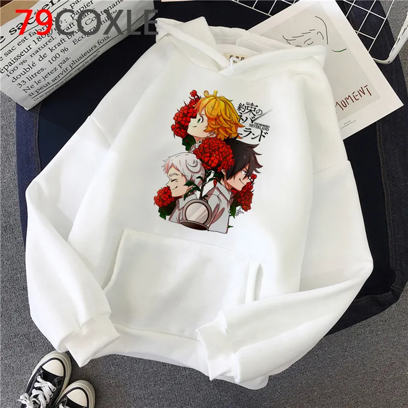 The Promised Neverland Hoodies Sweatshirt Men Harajuku Japanese