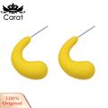 Carat Natural Urban Earrings Chic Candy Color C-shaped Earrings for Women Lightweight Ear Jewelry for Prom Cocktail Parties Trendy Style C-ring Earrings. 