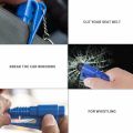 Mini Car Window Glass Breaker Seatbelt Cutter 2 in 1 Auto Emergency Keychain Escape Tool Random Color T35.