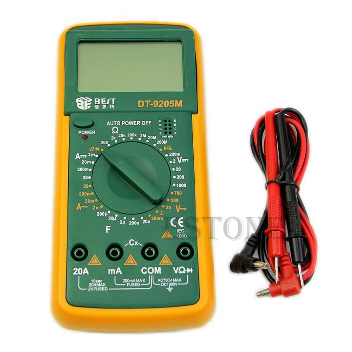 BEST DT9205M DC LCD Display Professional Electric Handheld Tester Meter Digital Multimeter Multimetro Ammeter Multitester