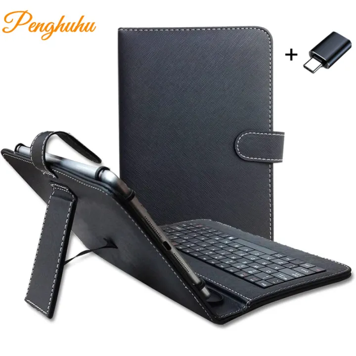 ph Universal Tablet Case With Keyboard Stand Function Travel Portable Sleeve Removable Keyboard Cover PU Leather Keyboard Folio Case Cover Compatible For 7/8 Inches IOS Android Windows System Tablet