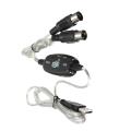【Xiaofeng】USB MID Editing Cable-1 MIDI cable to USB cable-black. 