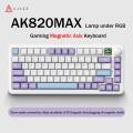 AJAZZ AK820 MAX Mechanical Keyboard E-sports Wired Tri-mode TFT Color Screen 4000Mah Battery Game RGB DIY Magnetic Axis Keyboard.