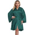 Plus Size Bridesmaids Satin Kimono Robe – Soft, Comfortable Short Nightgown & Sleepwear.