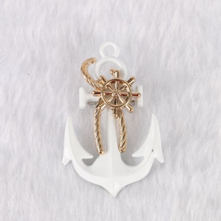 Naval%20White%20Anchor%20With%20Golden%20Rudder%20Brooch%20Pin%20Men's%20Suit%20Accessories%20-%20Image%202