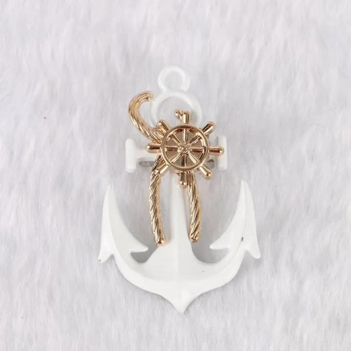 Naval%20White%20Anchor%20With%20Golden%20Rudder%20Brooch%20Pin%20Men's%20Suit%20Accessories%20-%20Image%202
