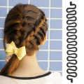 Women's Braided Hair Bun Maker - Simple Queue Tool for Easy Styling. 
