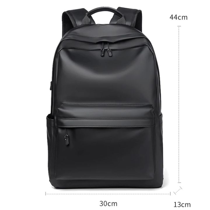PU%20Leather%20Backpack%20For%20Men%20High%20Quality%20Business%20Travel%20Bag%20Solid%20Color%20Rucksack%20Unisex%20Simple%20Bagpack%20Holds%2015.6%20Inches%20Laptop%20-%20Image%204