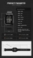 SKMEI 1858 Square Waterproof Calendar Countdown Electronic Digital Dual Display LED Luminous Watch.