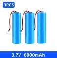 Doublepow 10,8,6,5,4,2,1pcs 18650 3800mAh 3.7V Li-ion Battery with Protection Board Wire Plug. 