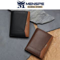 MENSPE Men Short Wallet Drawable Card Slot Design RFID Block Wallet Coin Wallets Soft Microfiber Genuine Leather Wallet Multi-Card Position ID Credit Cards Holders Coin Bag Business Wallets. 