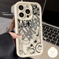 Graffiti Trendy Brand Stussy Phone Case Compatible for IPhone 11 13 15 14 12 Pro Max XR X 7Plus XS Max 6S 7 8 15 6 Plus SE 2020 Shockproof Cute Smiley Soft Tpu Cover. 