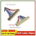LVDS Cable 1ch 8bit 30 pin Left & Right Power Variant for 1366x768 18.5 to 32inch TV Monitor. 