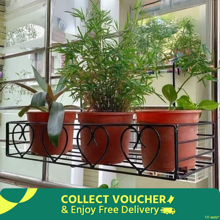 Metal Grill Rack Hanging Planter Pot 24x8x4 inches -1 Pcs.