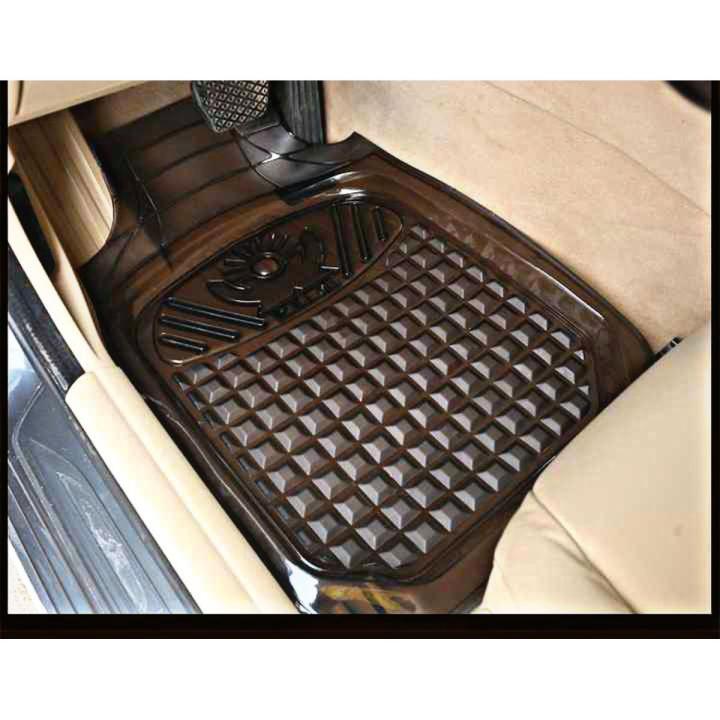 Clear transparent Diamond mat Universal coffee-black color PVC Rubber Car Floor foot Mats All Weather Protection