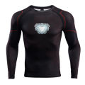 【READY STOCK】Iron Man Reactor Tshirt Compression Short Sleeve Long Sleeve Men's Gym Sports Fitness Top 3D Painted T-Shirt. 