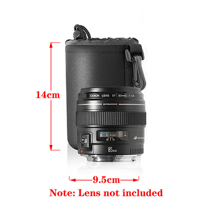 gu Waterproof Camera Lens Bag Drawstring Bag Compatible For Canon Sony Nikon Dslr Camera Lens Barrel Sleeve With Hook