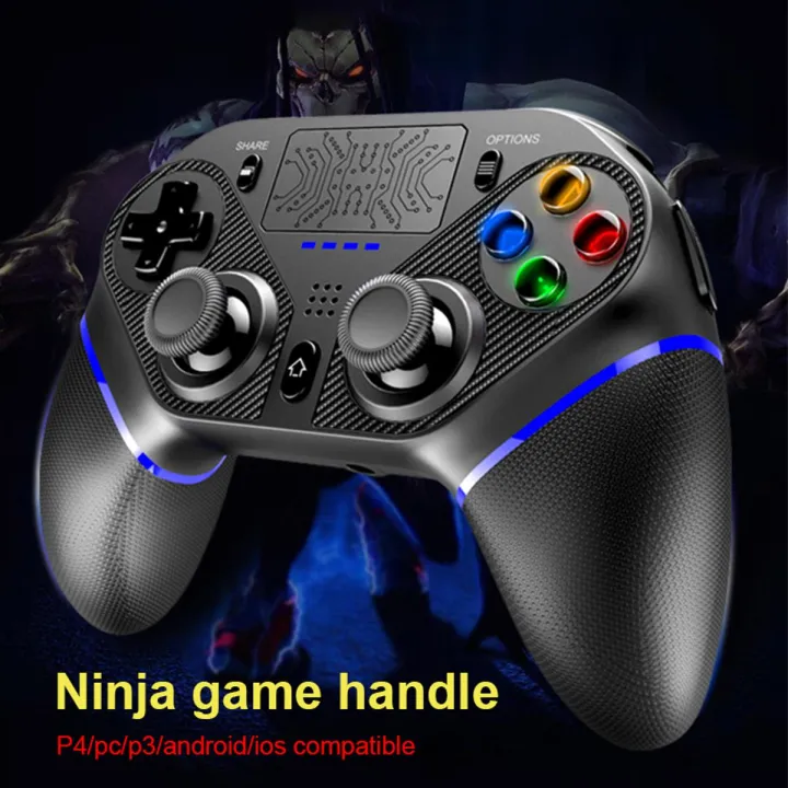 For PS4/PS3/PC/Android/IOS mobile phone Bluetooth wireless gamepad game controller with vibration programming function