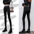Ripped Leggings Women's Outer Wear Spring and Summer2022New Korean Style High Waist Slimming and Tight Internet Celebrity Skinny Magic Pants. 