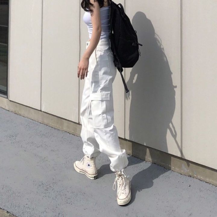 Pants%20Women%20Casual%20Solid%20Cargo%20Trousers%20Uni%20Chic%20Retro%20BF%20Streetwear%20Kpop%20Beam%20Feet%20Full%20Popular%20Simple%20Daily%20-%20Image%205