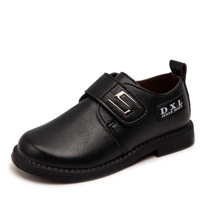 Fashion Children Leather Shoes for Boy Black Non-slip Breathable Casual Sneaker Leather Dress Boy Formal Shoes