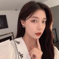 S925 Silver Pin Korean Vintage Sun Moon Stud Earrings Feminine Asymmetrical Earrings Geometric Circle Heart-Shaped Earrings. 