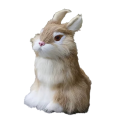 Realistic Faux Bunny Fur Model Animal Figurine Decor Simulation Bunny Fur A. 