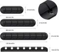 Cable Organizer Silicone USB Winder Desktop Tidy Management Clip Cable Holder For Mouse Headphone Protector Wire Organizer Clamp. 