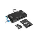 Multifunction Otg Card Reader Type C - 6 In 1 Usb 2.0 All In One Card Reader - Convenient Data Transfer For Multiple Card Types. 