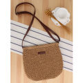 Straw Knitted Purses and Handbags Women Beige Shoulder Bags Summer Holiday Raffia Woven Side Bag Ladies Crossbody Beach Bags. 
