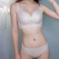 Cross Mesh Breathable Bra Stripe Lace Gentle And Comfortable Cotton Push Up Bras Close To Skin Adjustable Seamless Underwear. 