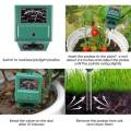 Soil Tester 3-in-1 Soil Moisture Meter Light PH Acidity Tester Kit for Garden Farm Lawn Indoor Outdoor (No Battery Needed) Easy Read Indicator. 