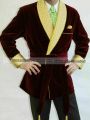 YIWUMENSA Latest Coat Design With Belt Burgundy Smoking Jackets Slim Fit Mens Blazer For Dinner Suits 2021 Custom Made Masculino. 