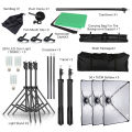 Photography Background Frame Support Softbox Lighting Kit Photo Studio Equipment Accessories With 3Pcs Backdrop And Tripod Stand.