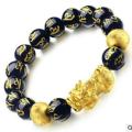 【Beiver Jewelry Store 】Natural Stone Black Obsidian Pixiu Lucky Troops.