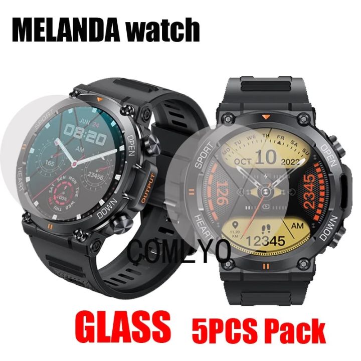 5pcs for MELANDA New 1.39 inch Tempered Glass Smart watch Glass Screen Protector 9H 2.5D Film
