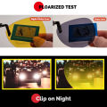 2024 Rimless Round Flip Up Clip on Oversized Men Polarized Clip Sunglasses Aviation Blue Mirror Big Driving Prescription Glasses.